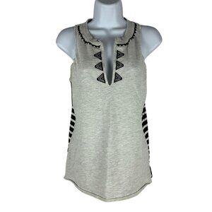 Sanctuary Women's Size XS Sleeveless Striped Mixed Media Top